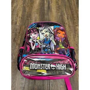 Monster High Heys Backpack Pink Black Draculaura Frankie Stein Clawdeen Wolf